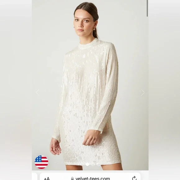 NWT Velvet by Graham & Spencer Veda Sequin Dress - Picture 3 of 15